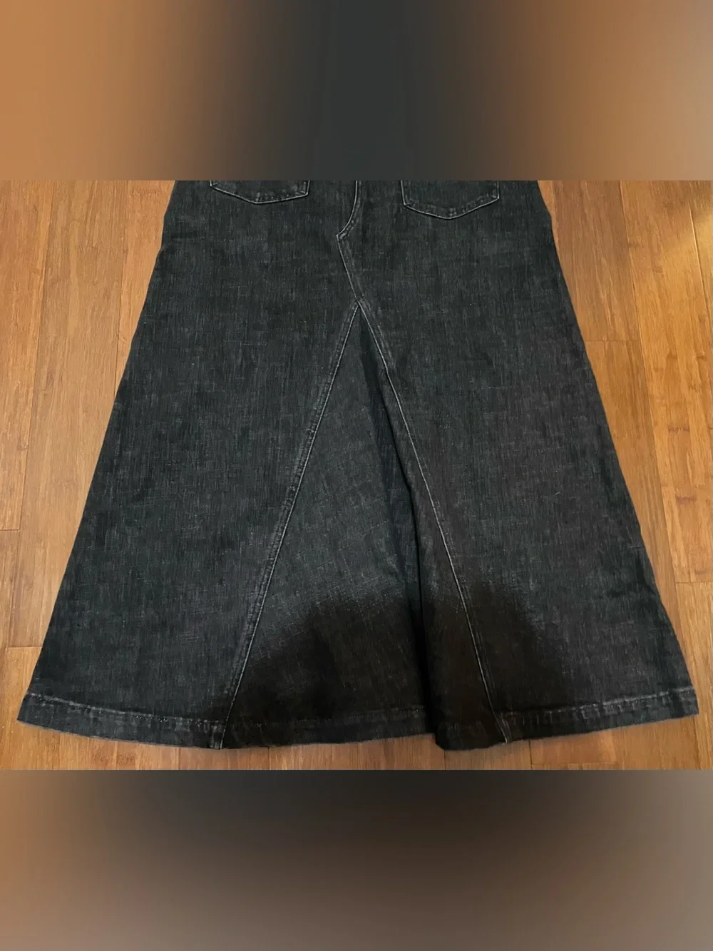 Banana Republic Skirt Midi Maxi NWT 6 Black Denim Japan - Picture 11 of 16